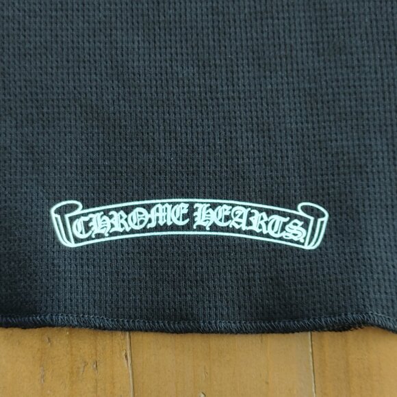 Chrome Hearts Horseshoe Thermal Waffle T-Shirt Black Long Sleeve size XXL (New) - Picture 8 of 11